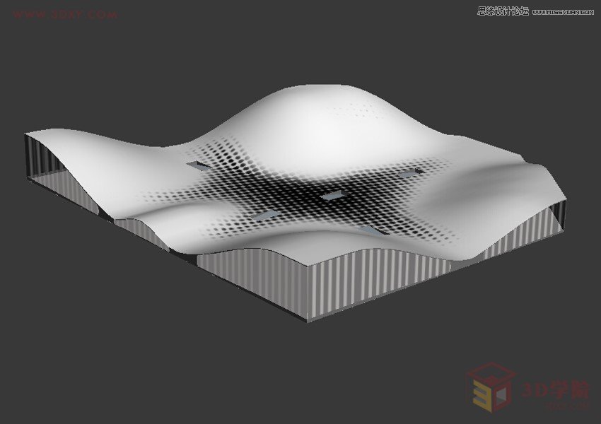 3dmax利用poly制作异形体育馆建筑效果